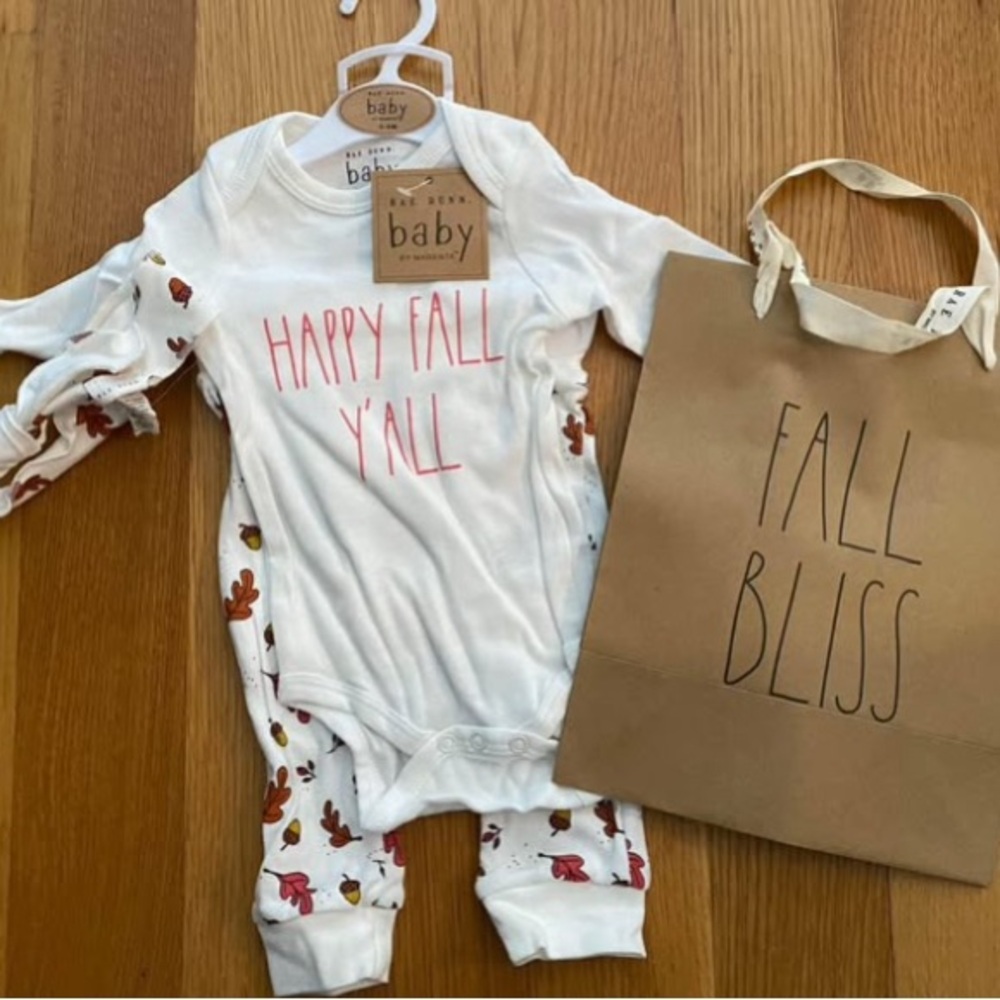 Rae Dunn fall outfit baby 3-6 months